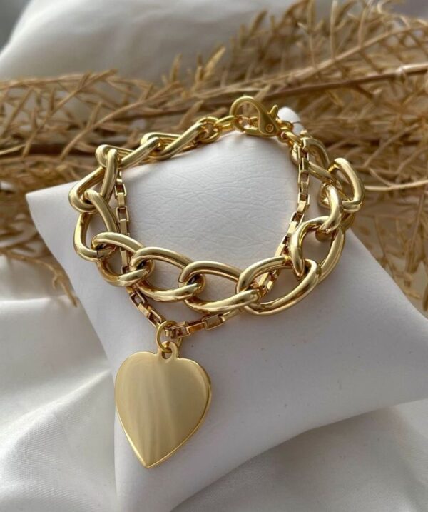 Amoura Heart Link Bracelet